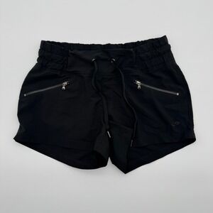 Champion Womens Black Athletic Shorts Elastic Drawstring Zipper Pockets XS